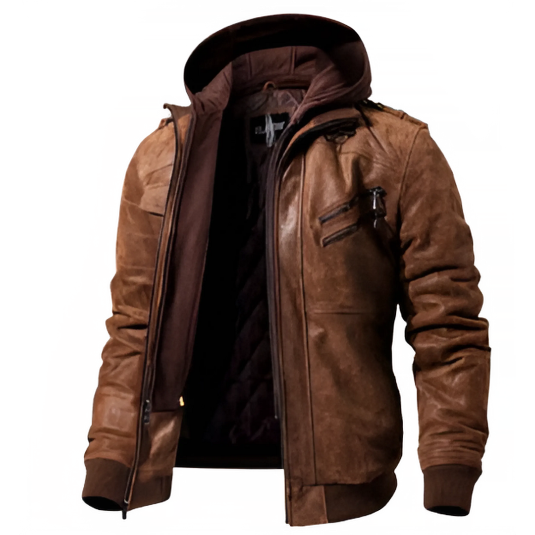 Albert - Leather Winter Jacket Last Day 80% Discount!