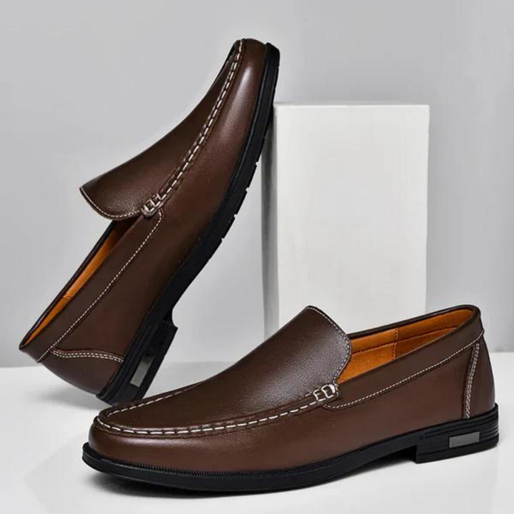 Loafers i äkta italienskt läder