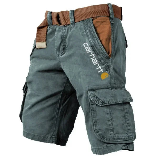 Slitstarka Cargo Shorts med Flera Fickor för Män