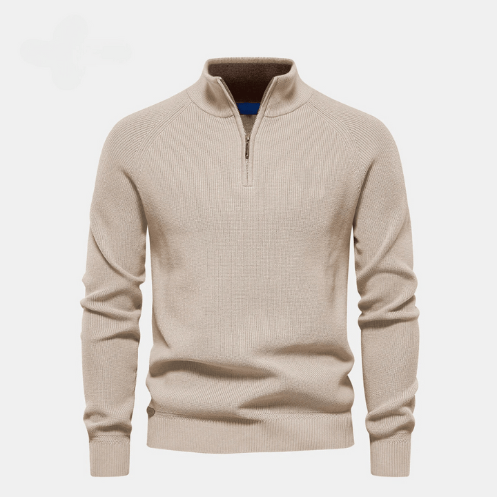 60% OFF | Half-Zip Knitted Sweater