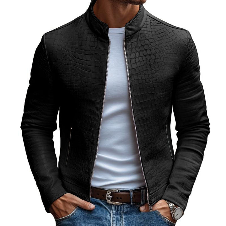 Mason Stone-Tone Leather Jacket Last Day 80% Off!