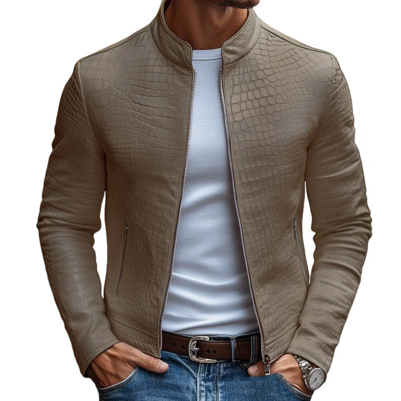 Mason Stone-Tone Leather Jacket Last Day 80% Off!