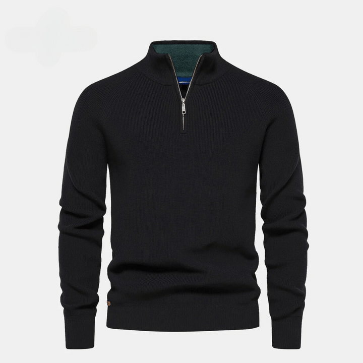 60% OFF | Half-Zip Knitted Sweater
