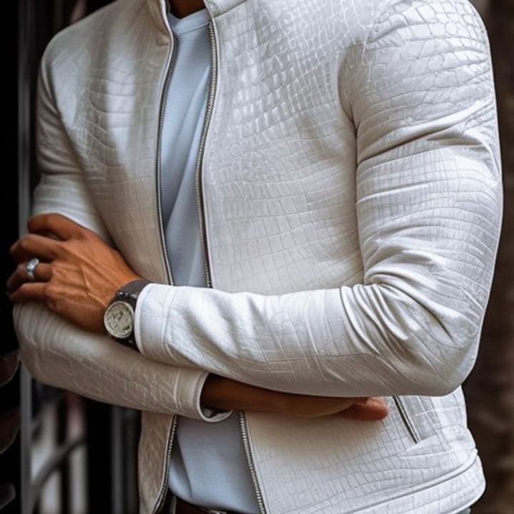 Mason Stone-Tone Leather Jacket Last Day 80% Off!