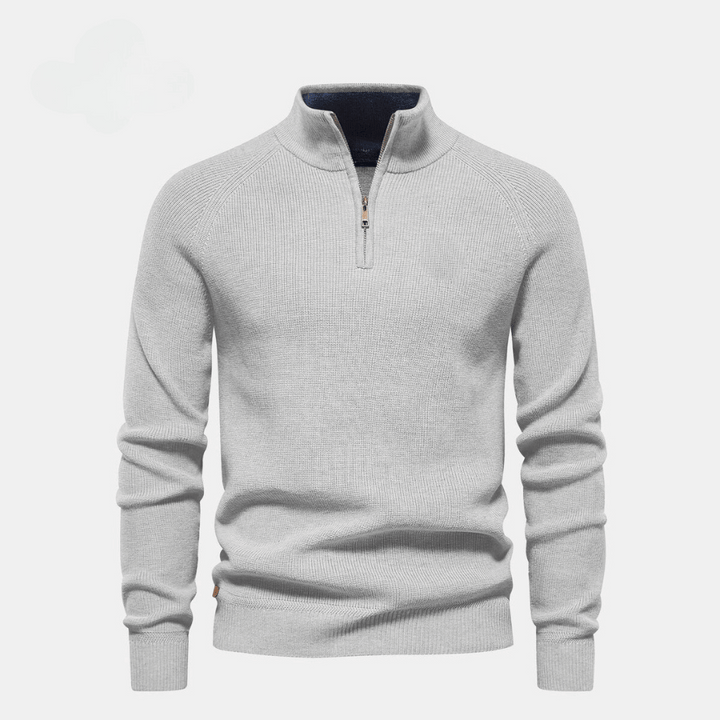 60% OFF | Half-Zip Knitted Sweater