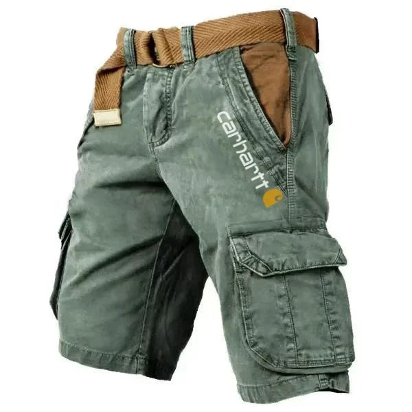 Slitstarka Cargo Shorts med Flera Fickor för Män