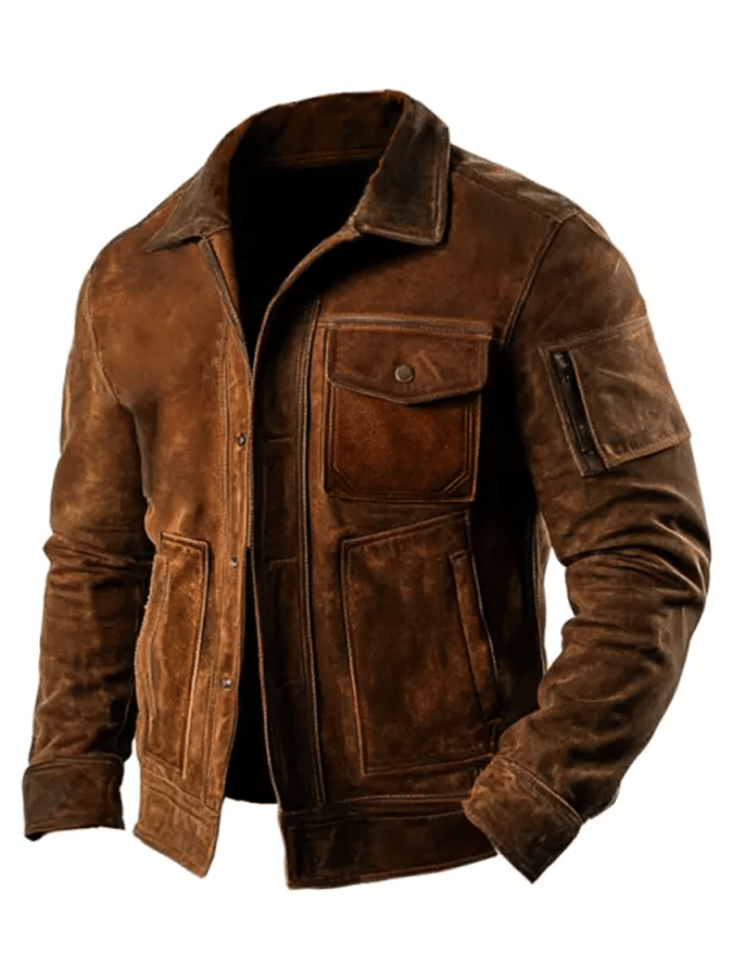 Men's Vintage Suede Jacket Last Day 80% Off!