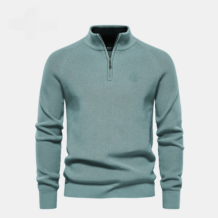 60% OFF | Half-Zip Knitted Sweater