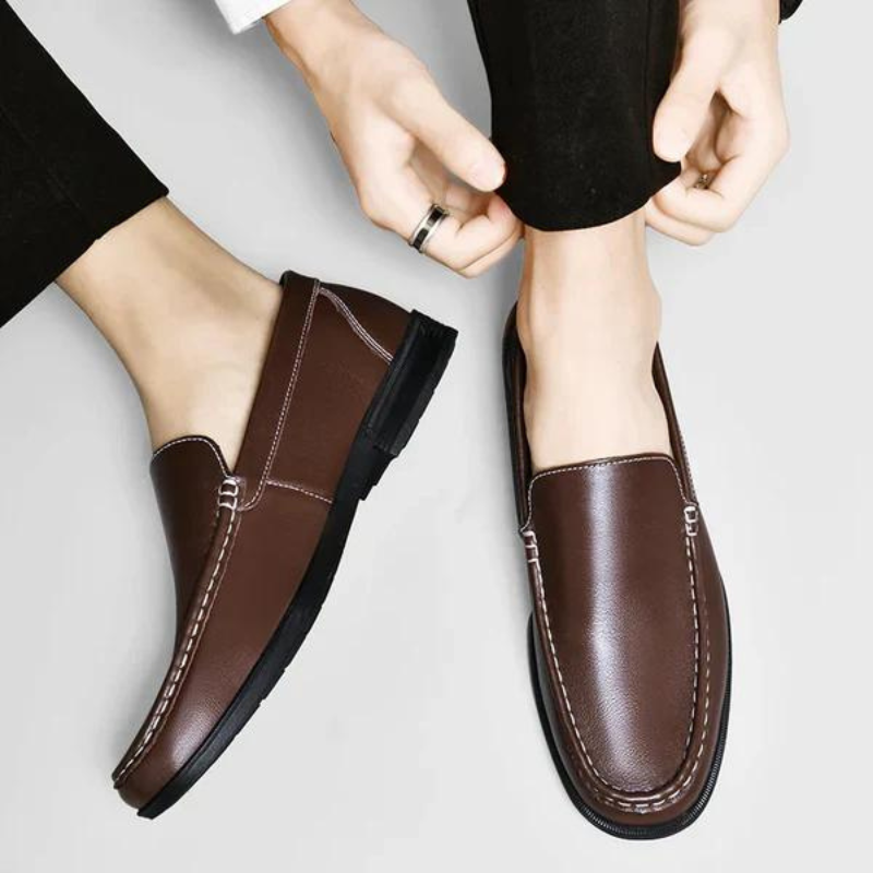 Loafers i äkta italienskt läder