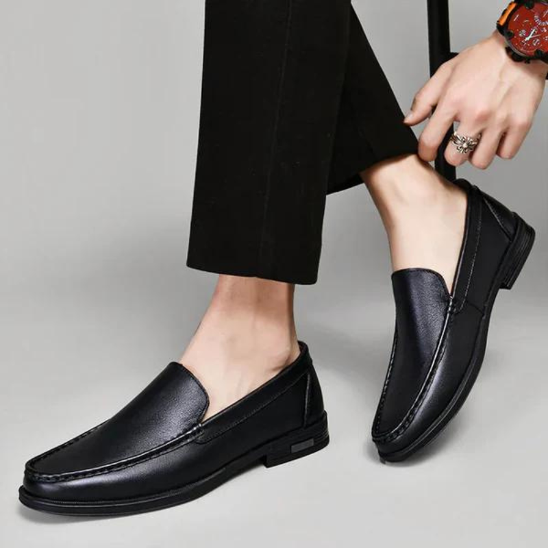 Loafers i äkta italienskt läder