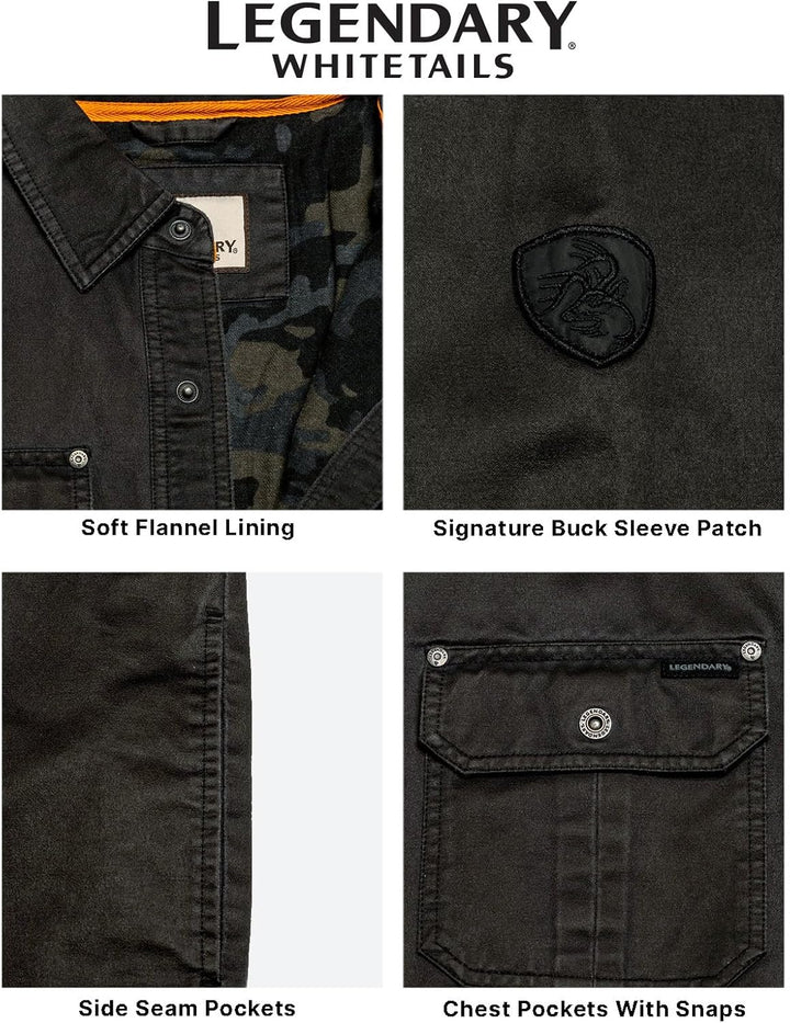 Black - Legendary Whitetails Men's Flannel