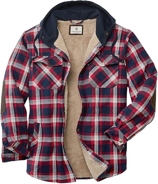 Night Racer Plaid - Men's Hooded Shirt Jacket