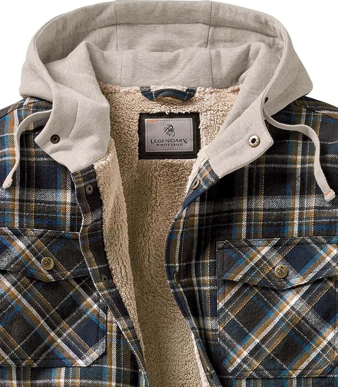 Upland Plaid - Men's Hooded Shirt Jacket