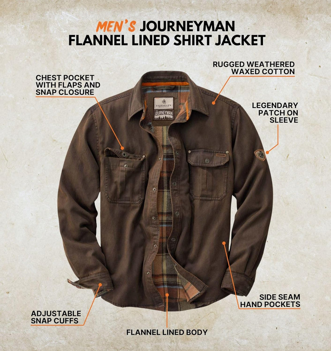 Tobacco - Legendary Whitetails Men's Flannel