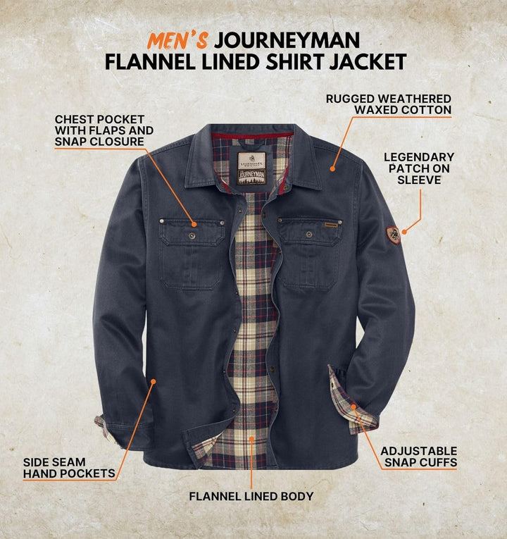 Navy - Legendary Whitetails Men's Flannel