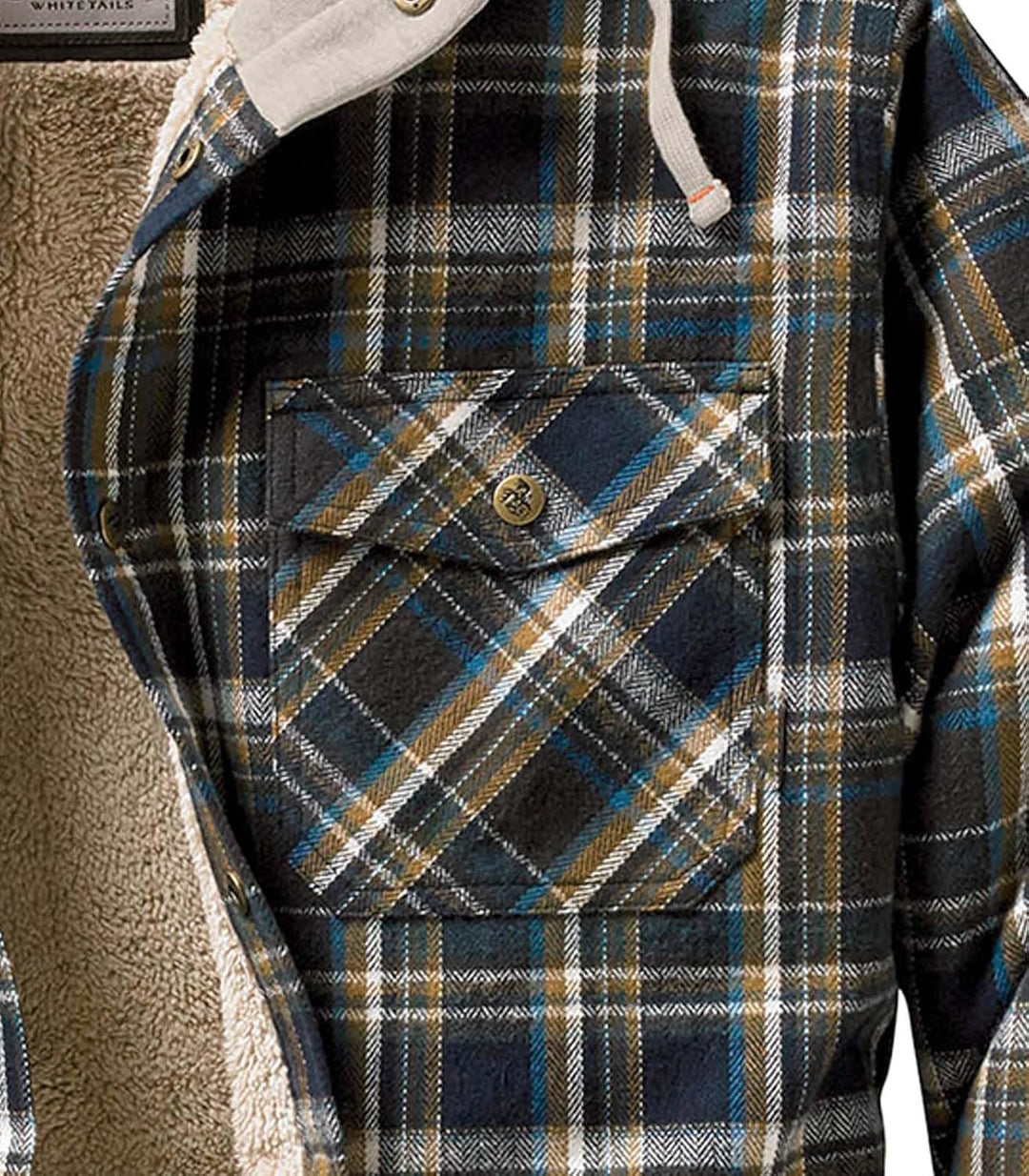 Upland Plaid - Men's Hooded Shirt Jacket