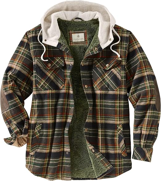 Stout Plaid - Men's Hooded Shirt Jacket