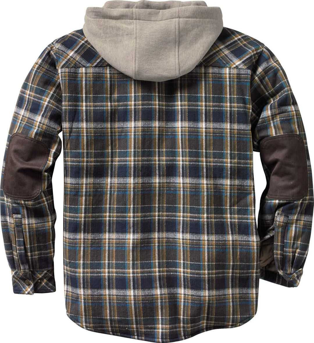 Upland Plaid - Men's Hooded Shirt Jacket
