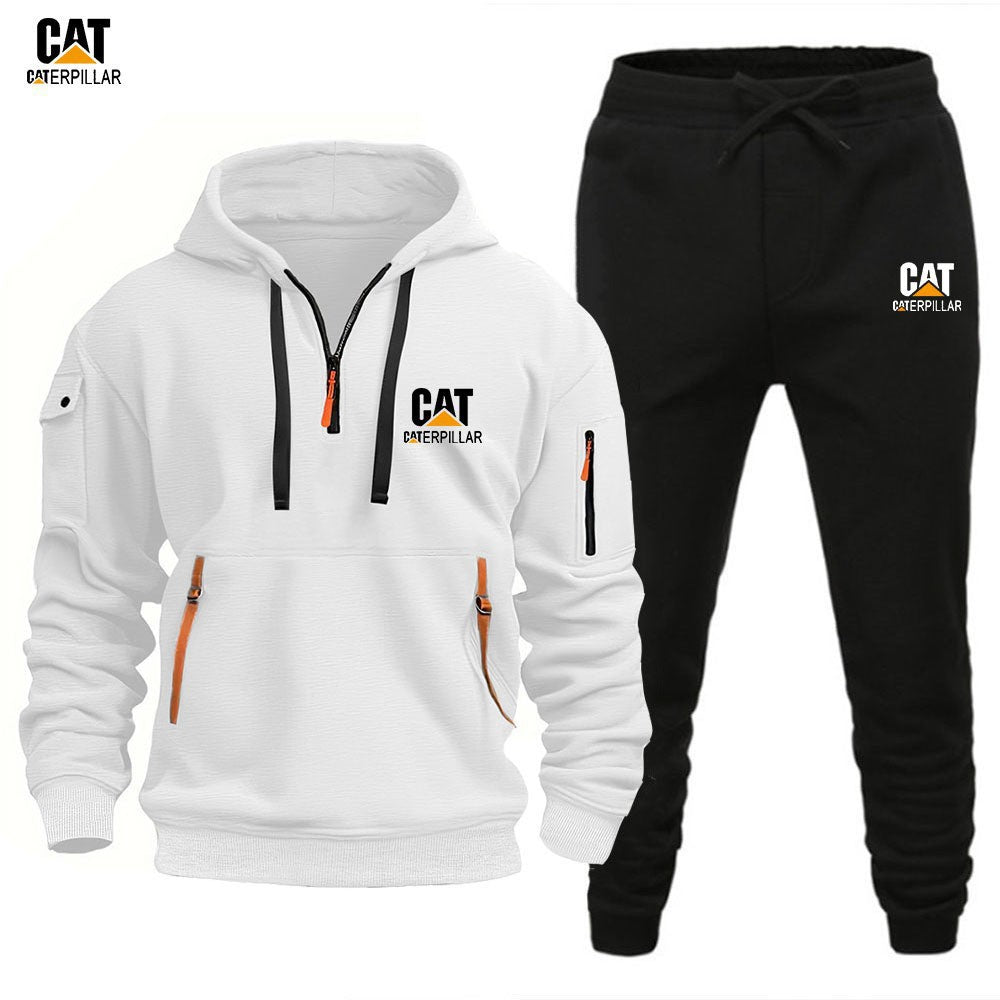 Autumn Winter Sporty Half-Zip Tracksuit Set