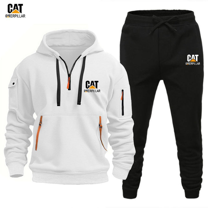 Autumn Winter Sporty Half-Zip Tracksuit Set