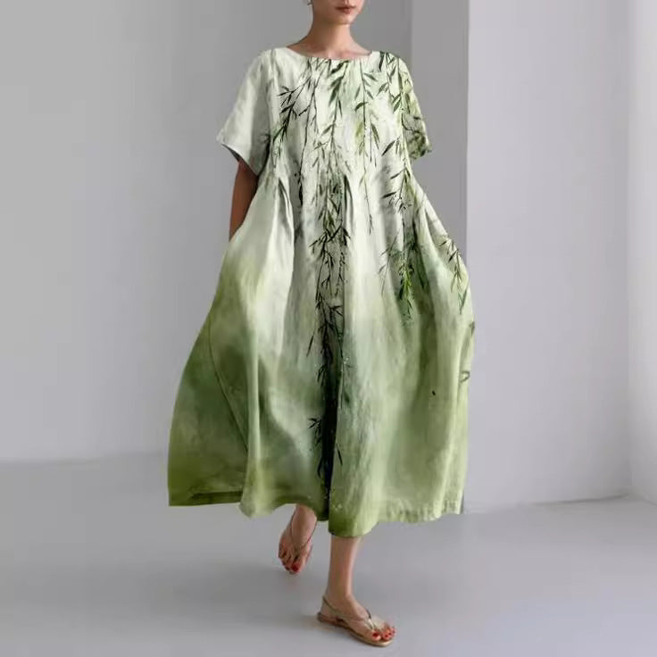 Elegant Blommig Maxiklänning för Kvinnor