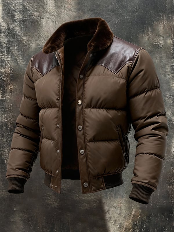 Benzema – Elegant Warm Leather Jacket with Long Sleeves