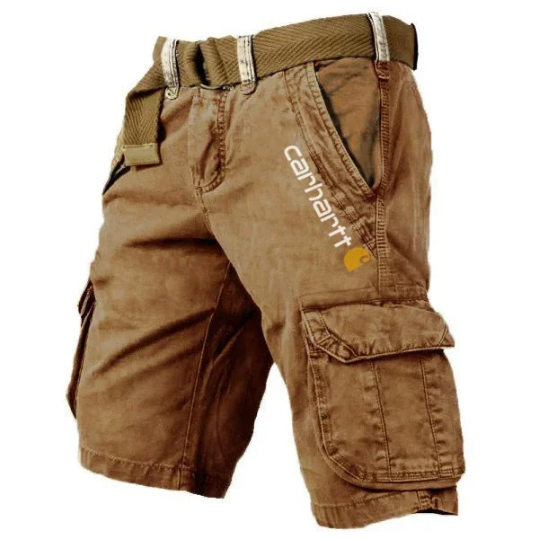 Slitstarka Cargo Shorts med Flera Fickor för Män