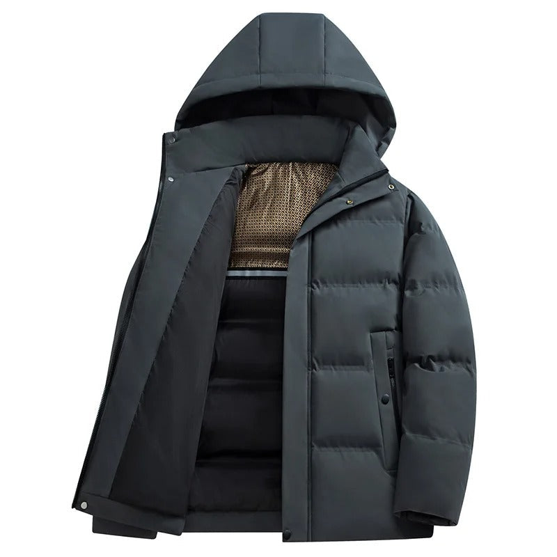 Elegant Hooded Fleece Jacket