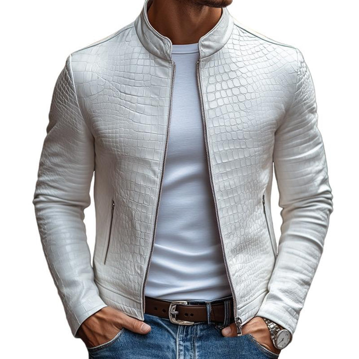 Mason Stone-Tone Leather Jacket Last Day 80% Off!