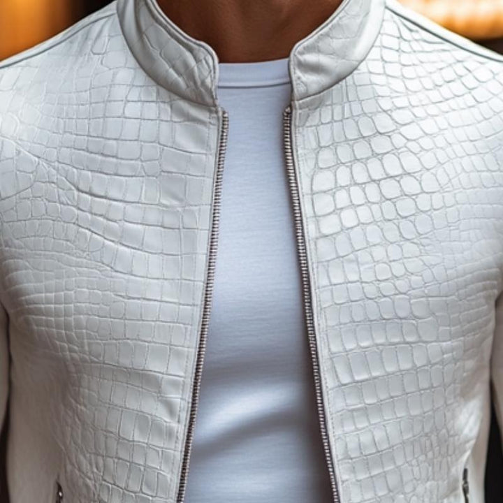 Mason Stone-Tone Leather Jacket Last Day 80% Off!